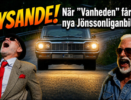Lysande! När ”Vanheden” får se nya Jönssonliganbilen!